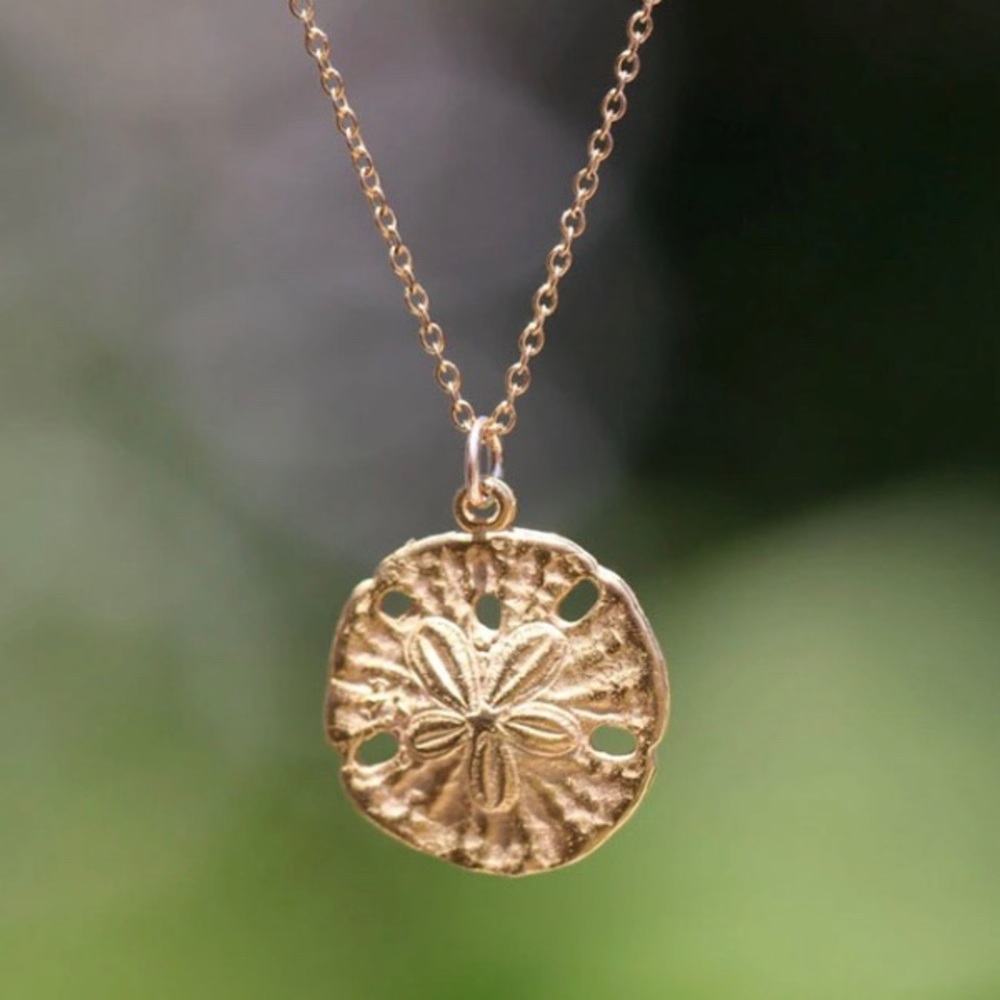 New Gold Sand Dollar necklace 🧜‍♀️